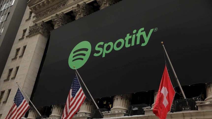 Spotify logo on a bill board