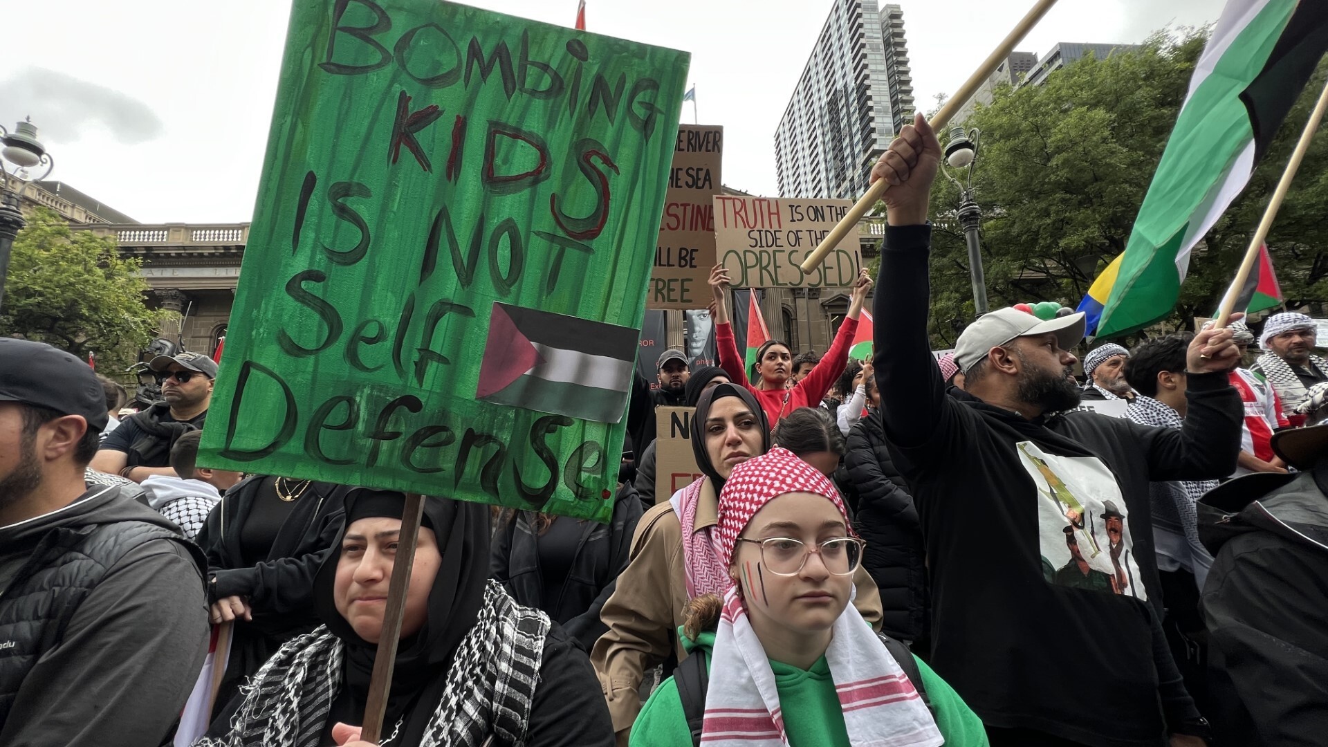 A pro-Palestine rally