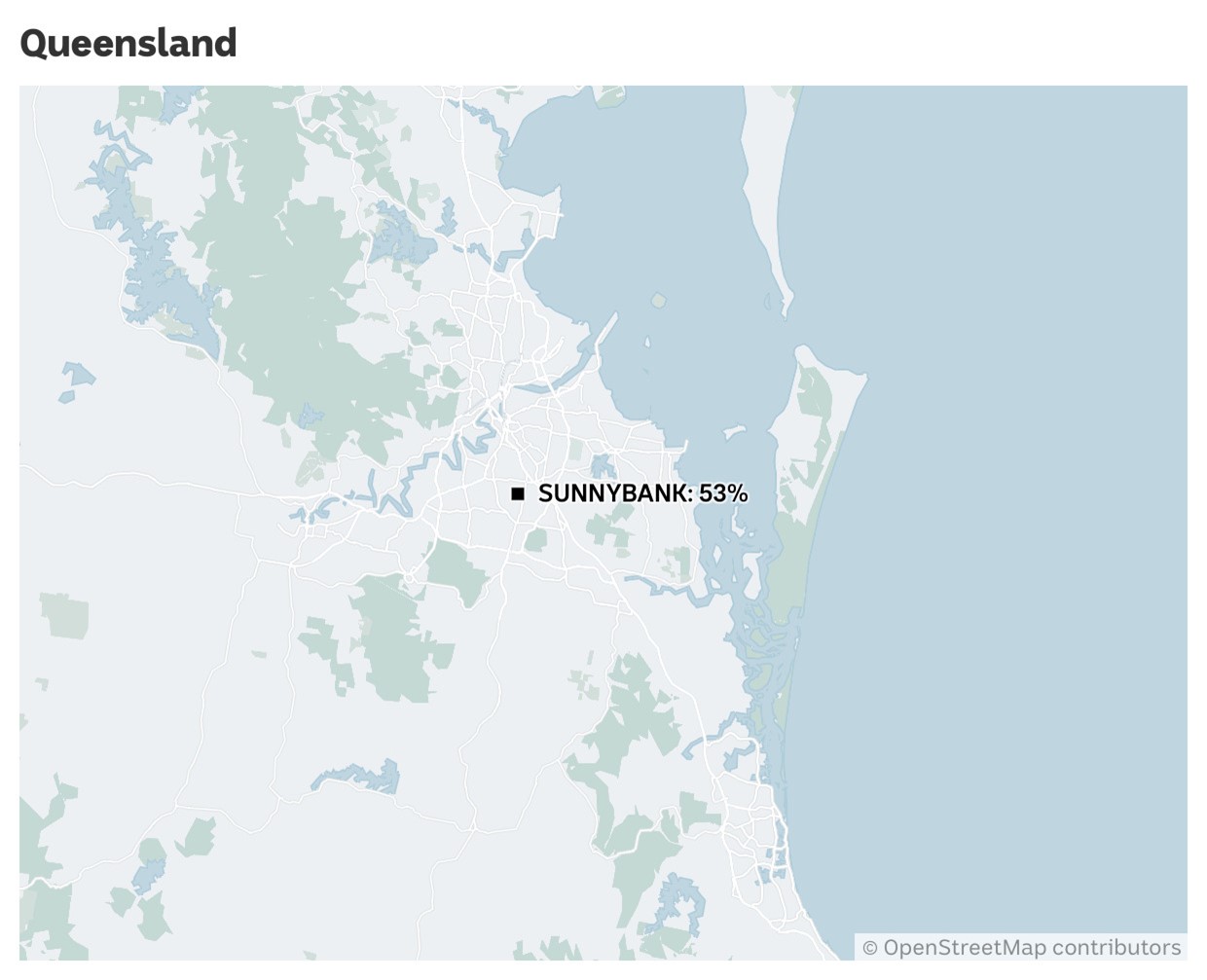 A map shows one culturally diverse area in Queensland.