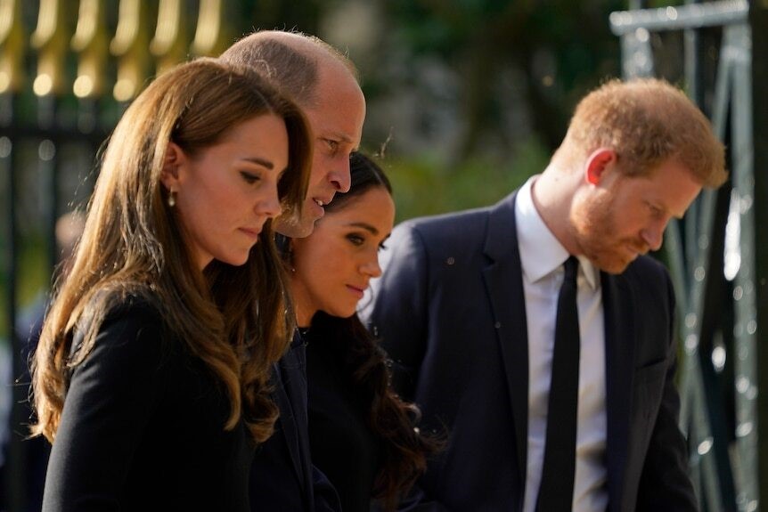 Princess Catherine, Prince William, Duchess of Sussex and Prince Harry 