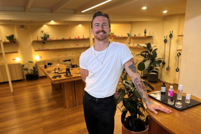 Soeren Poulsen co-owns a sexual wellness store in Melbourne