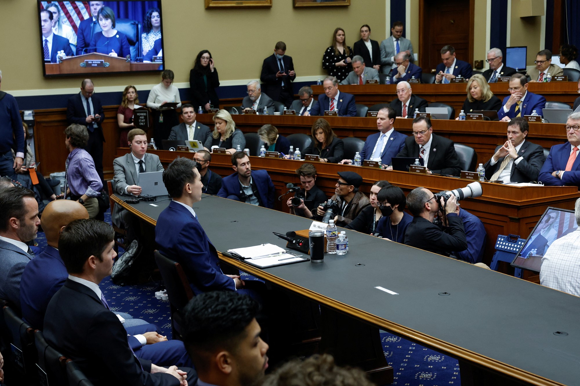 A committee hearing. 