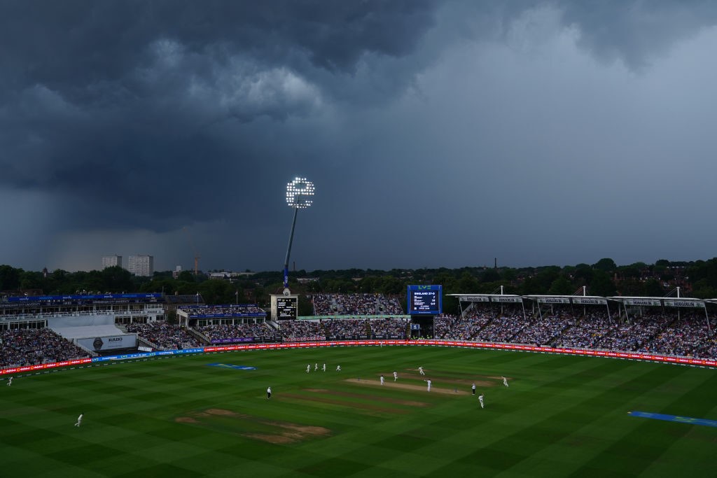 Dark clouds over an Ashes Test at Edgbaston.
