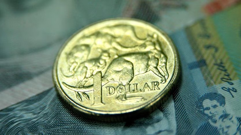 A one dollar coin