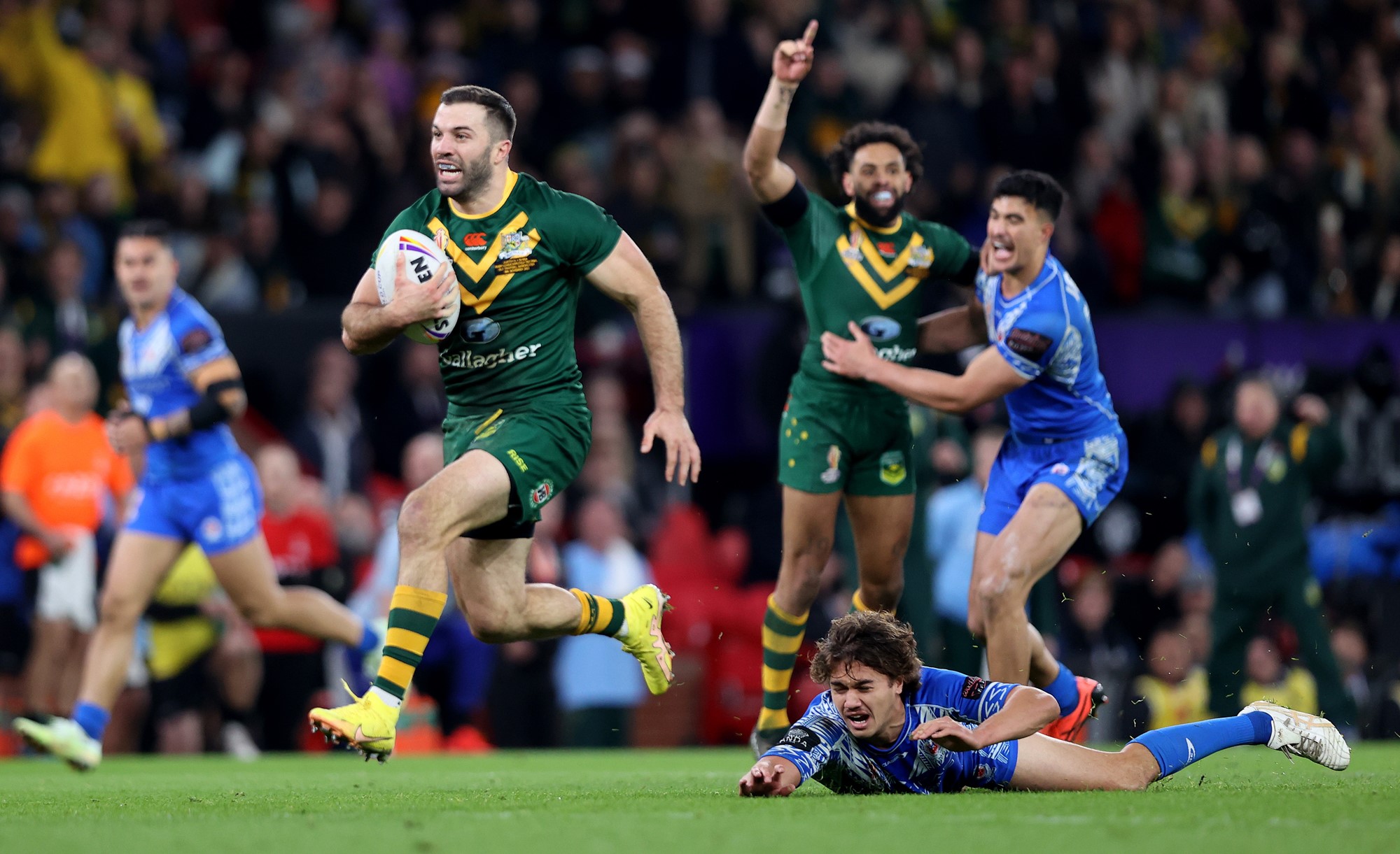 Kangaroos beat Samoa 30-10 in mens Rugby League World Cup final