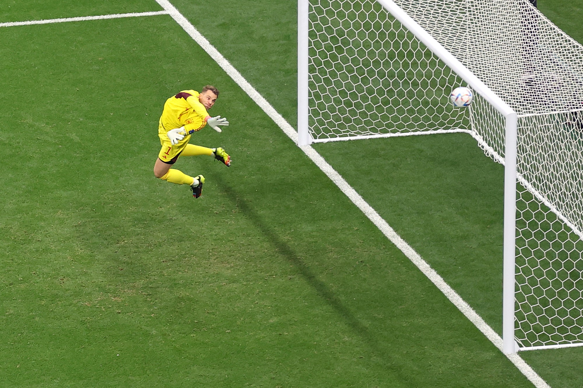 Manuel Neuer saves for Germany against Spain