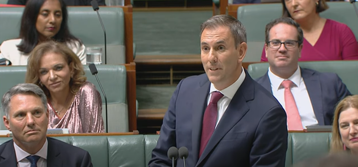 A man speaks in parliament