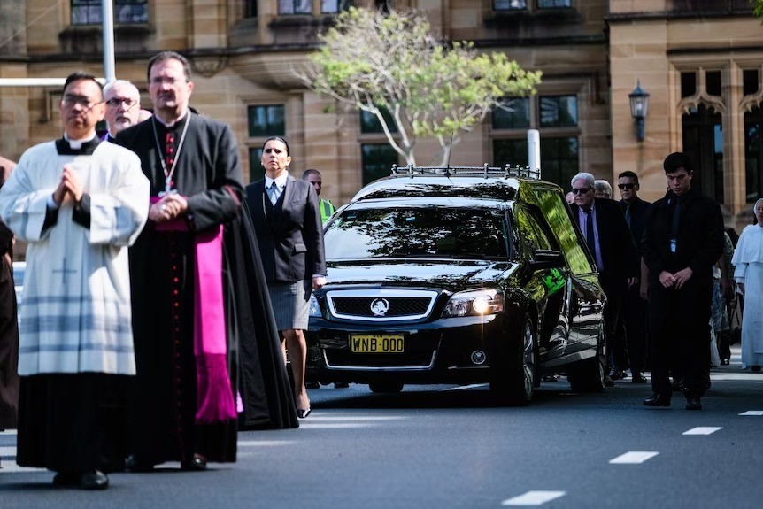 A religious funeral procession.