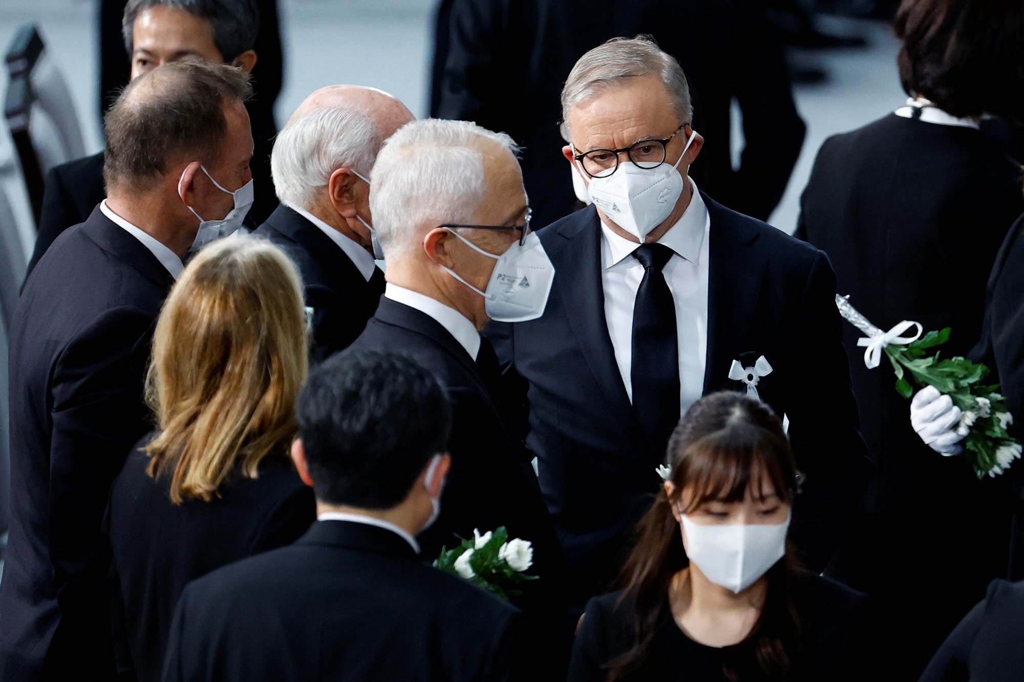 Australian Prime Minister Anthony Albanese attends a state funeral for former Japanese Prime Minister Shinzo Abe at Nippon Budokan Hall in Tokyo, Japan, September 27, 2022. 