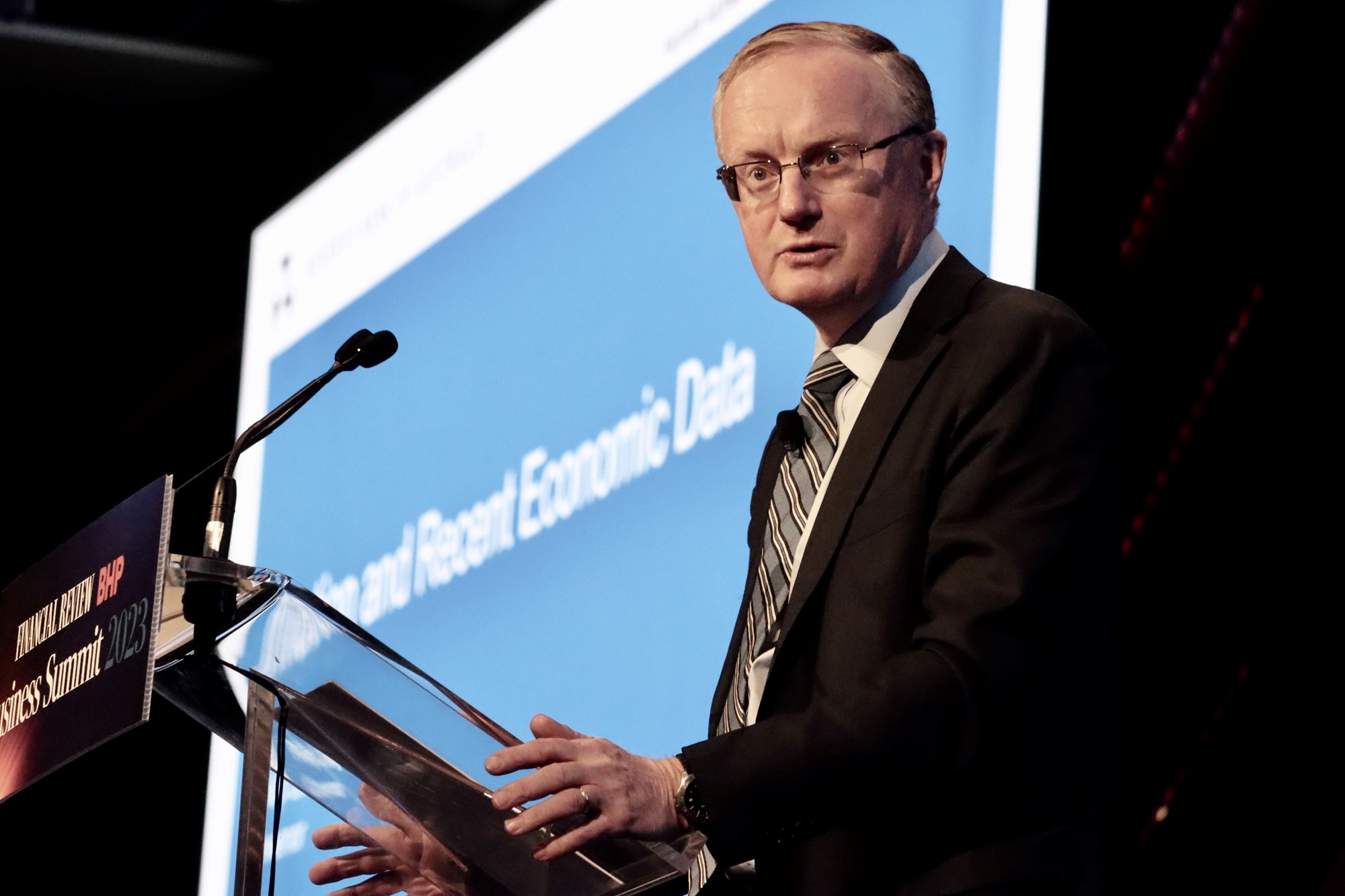 Philip Lowe speaks at the 2023 AFR Business Summit