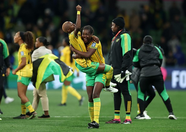 Jamaica players celebrate