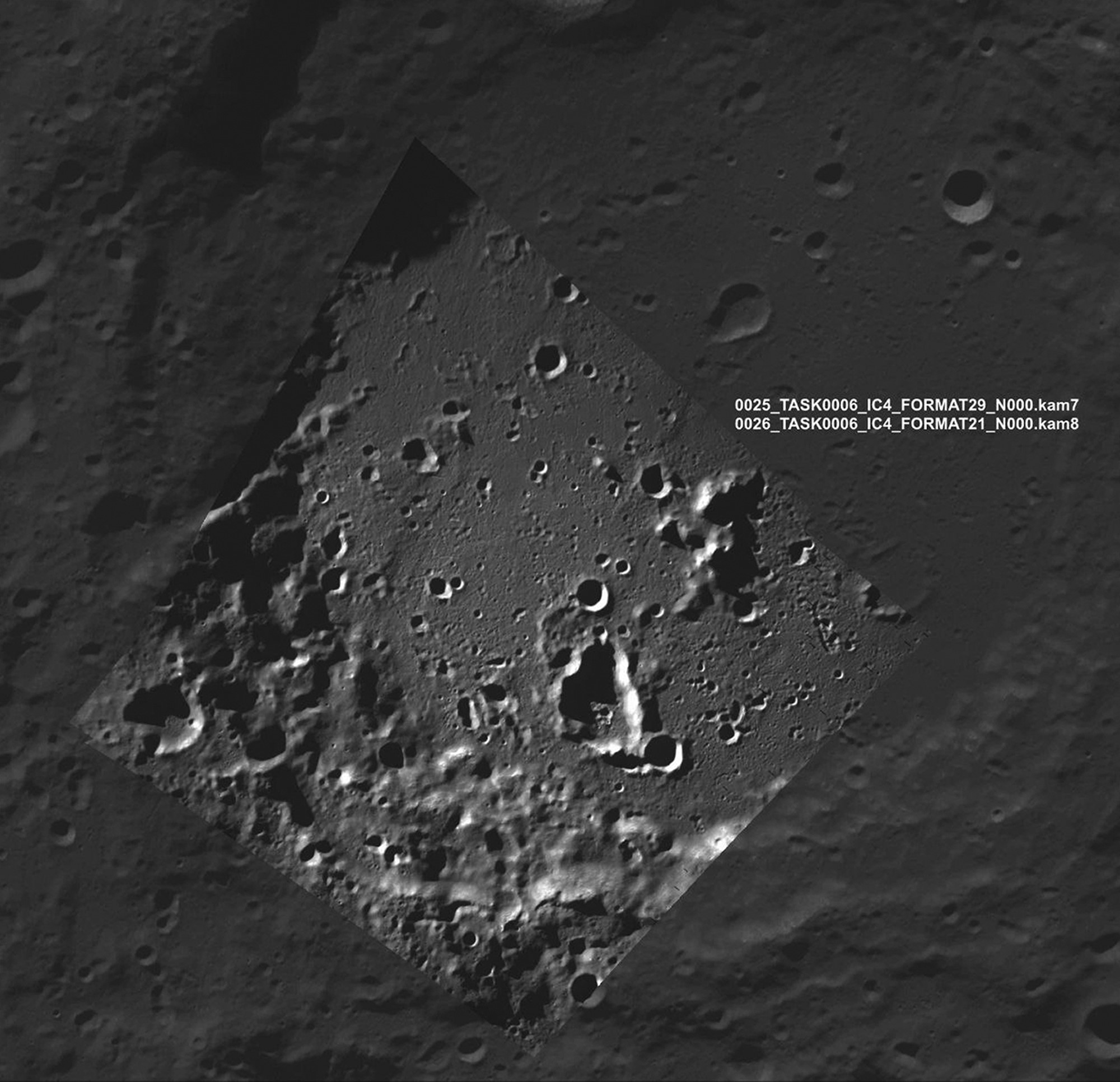 a satellite image of the lunar south pole