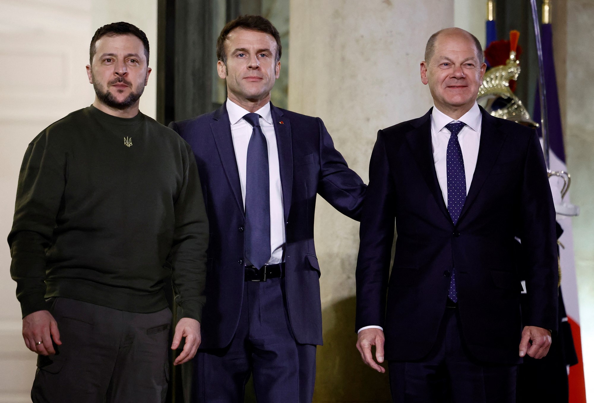 French President Macron hosts Ukraine's President Zelenskiy and German Chancellor Scholz in Paris
