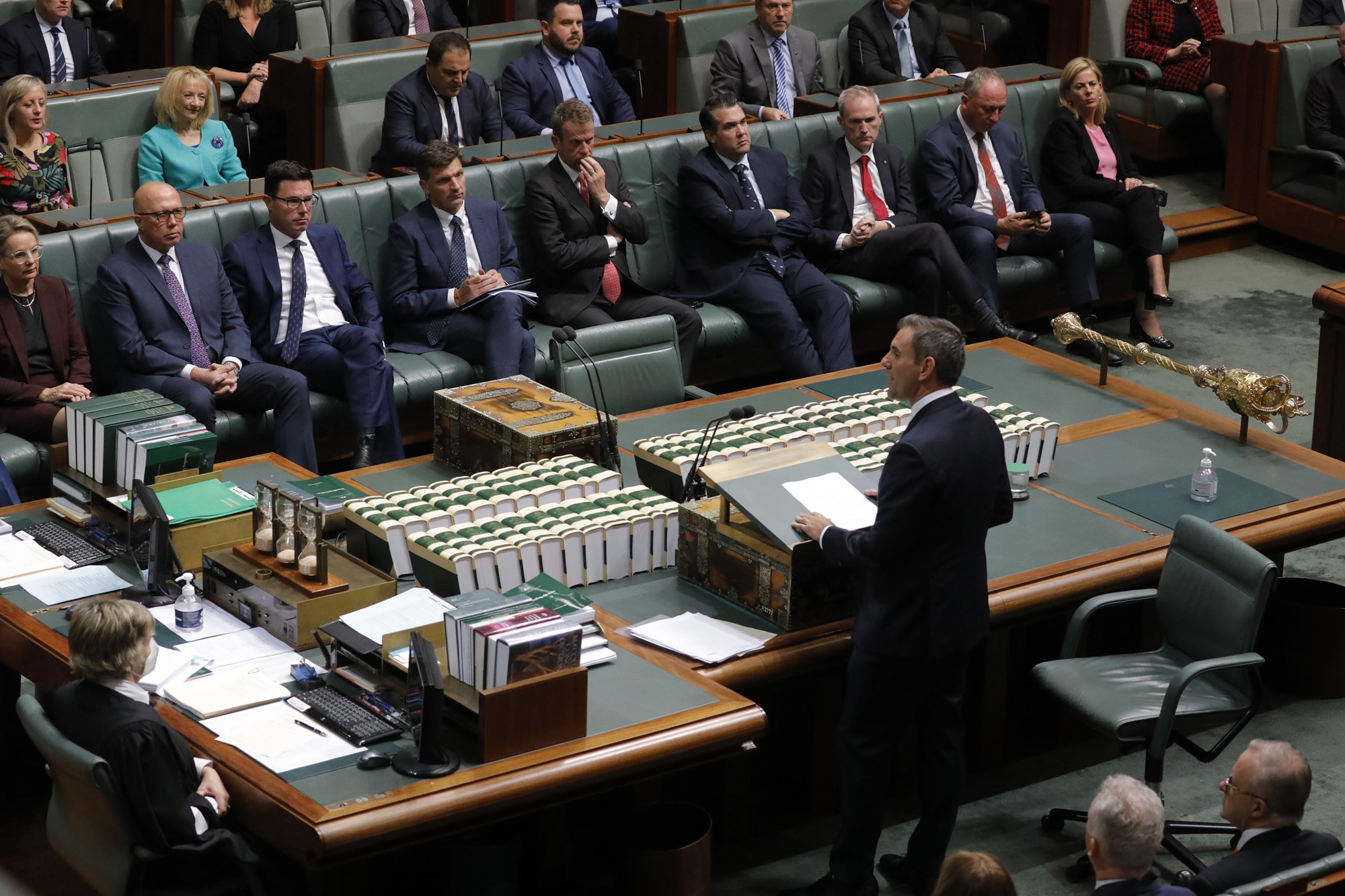 Treasurer Jim Chalmers delivers the budget in Parliament