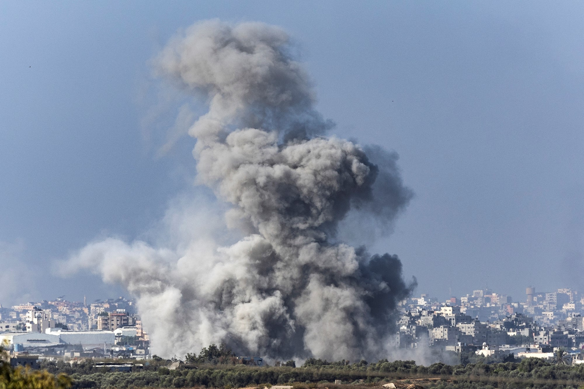 Smoke is rising over Gaza.