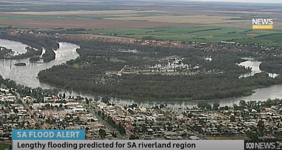 River in flood in South Australia