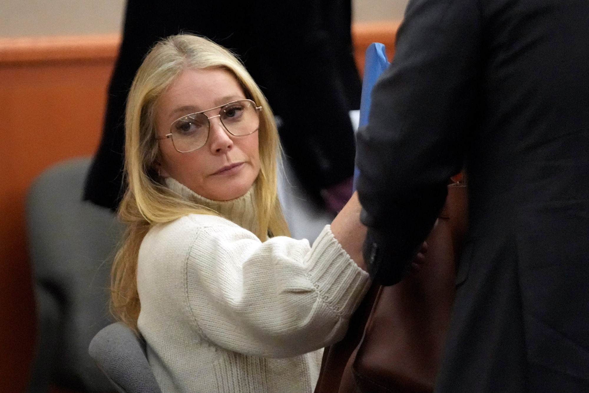 Gwyneth Paltrow in a court room.