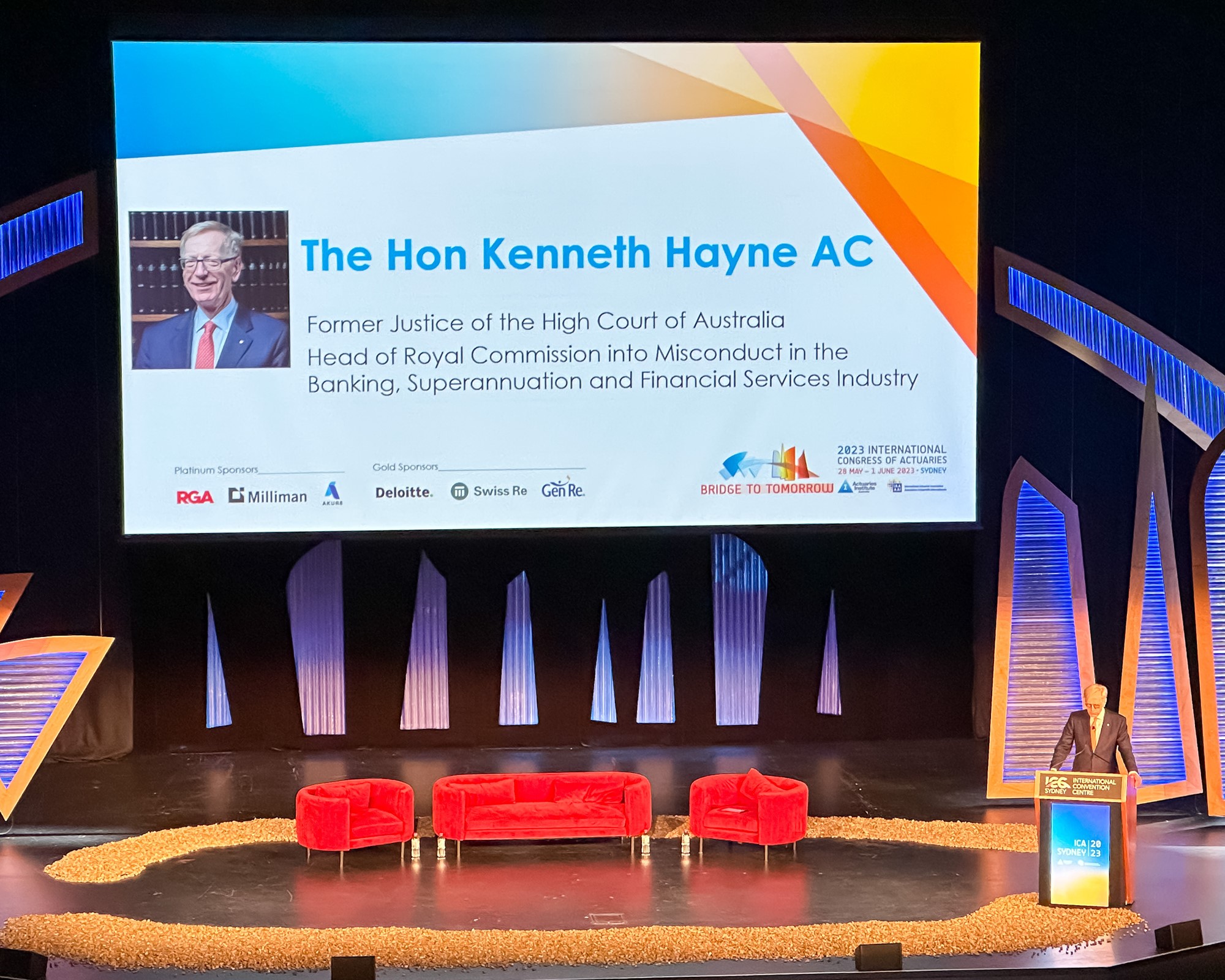 Kenneth Hayne speaks at the International Congress of Actuaries