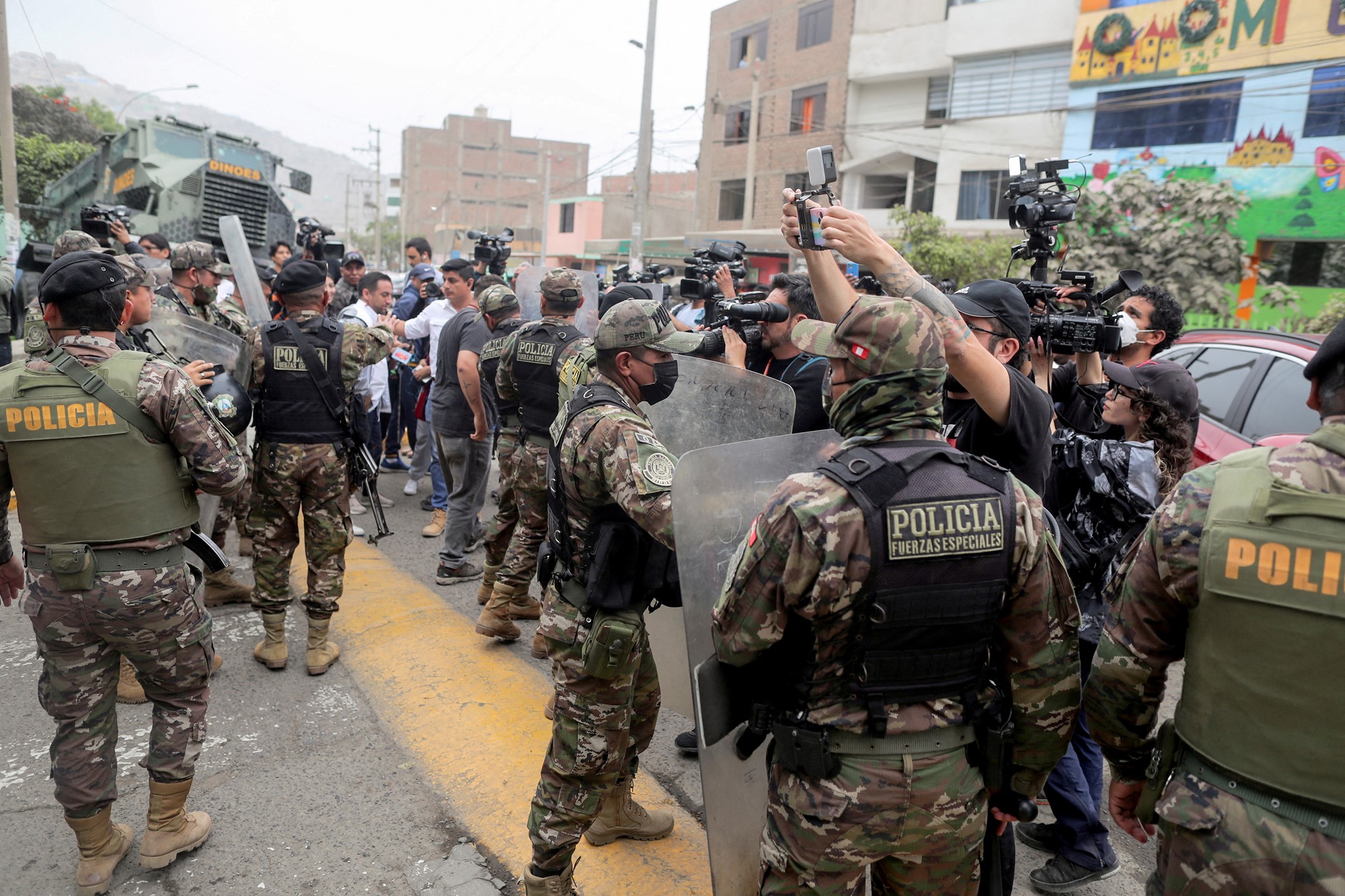 View outside Barbadillo police penitentiary where ousted President Castillo has been detained in Lima