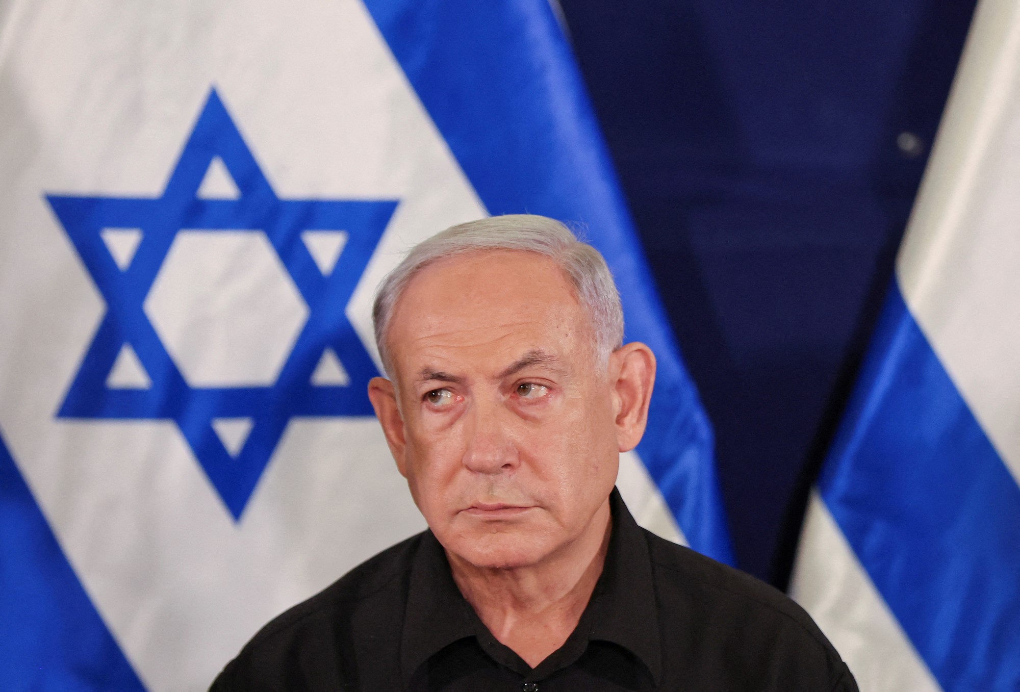 Israeli prime minister Benjamin Netanyahu during a press conference in October.