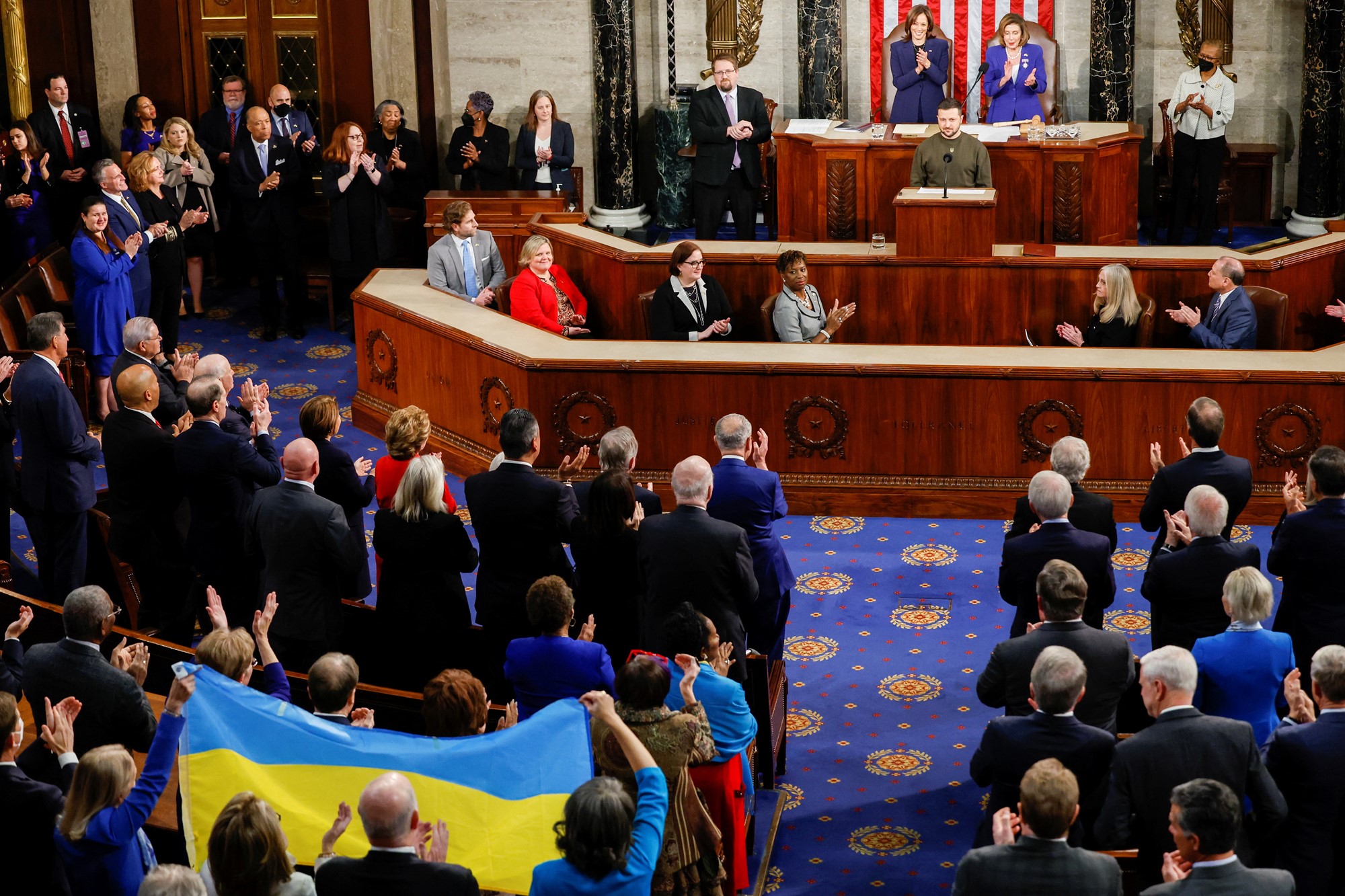 Ukraine's President Volodymyr Zelenskiy addresses a joint meeting of U.S. Congress at the U.S. Capitol in Washington