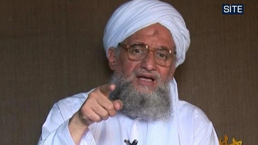 Close up of al-Zawahiri