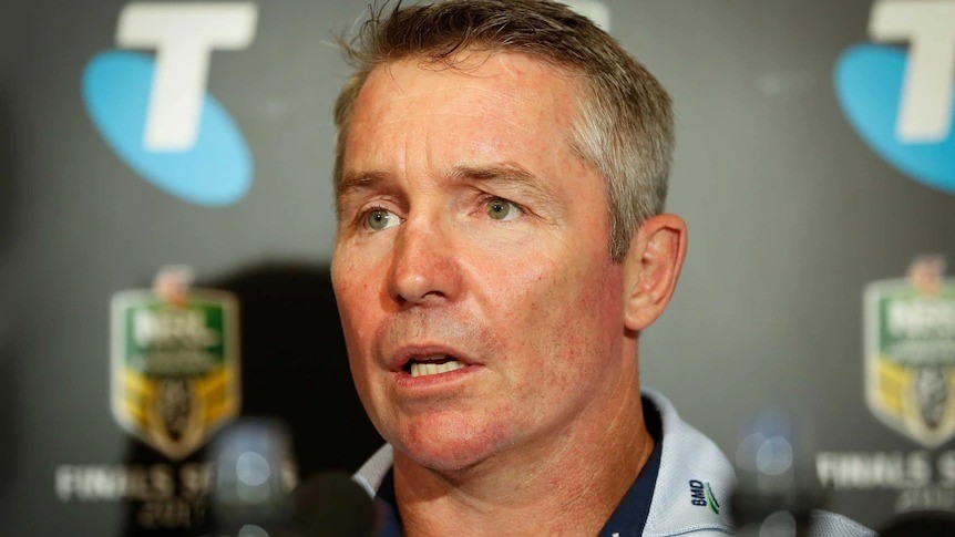 NRL coach Paul Green speaks at a press conference